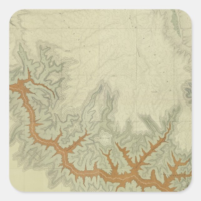 Composite Geologic map of Kaibab Plateau Square Sticker (Front)