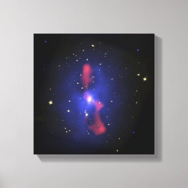 Composite image of a galaxy cluster canvas print (Front)
