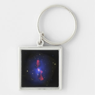 Composite image of a galaxy cluster keychain