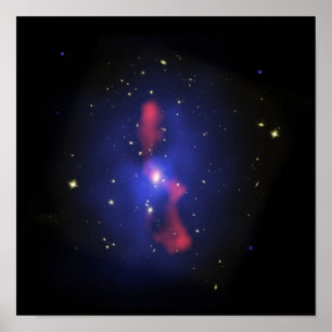 Composite image of a galaxy cluster poster