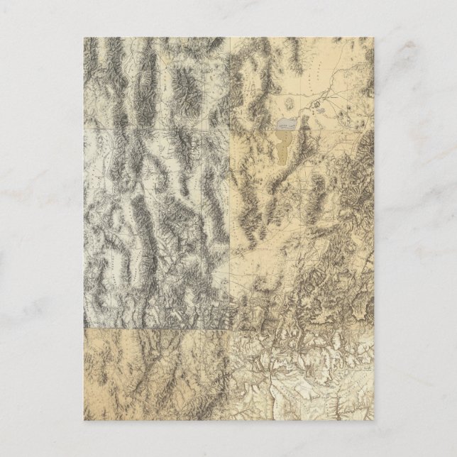 Composite Map of Arizona, Nevada, and Utah Postcard (Front)