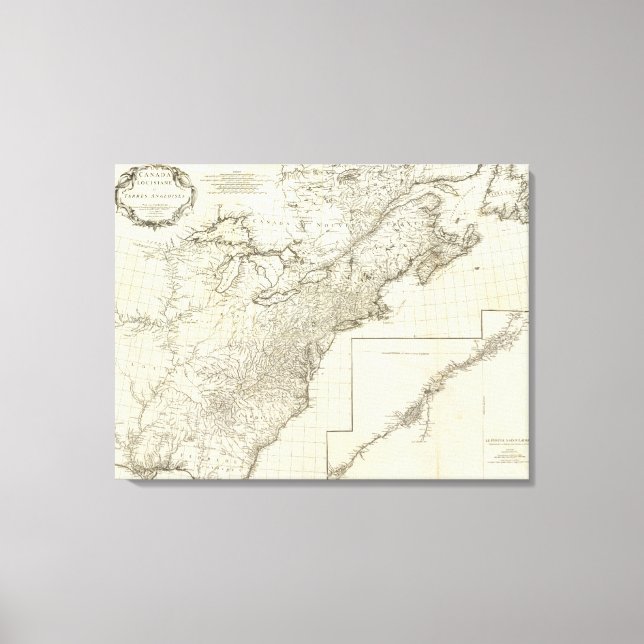 Composite Map of Canada Canvas Print (Front)