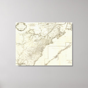 Composite Map of Canada Canvas Print