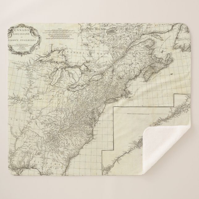 Composite Map of Canada Sherpa Blanket (Front (Horizontal))