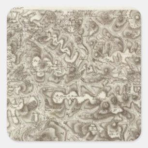 Composite Map of France 2 Square Sticker