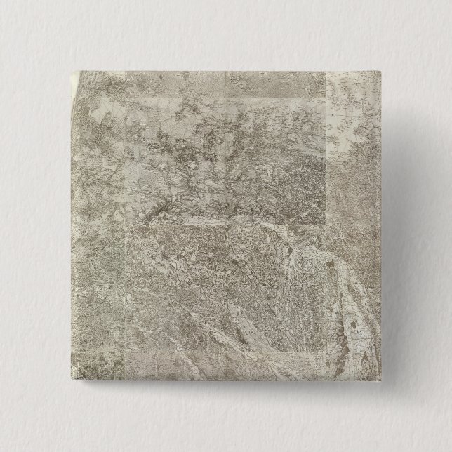Composite Map of France 3 2 Inch Square Button (Front)