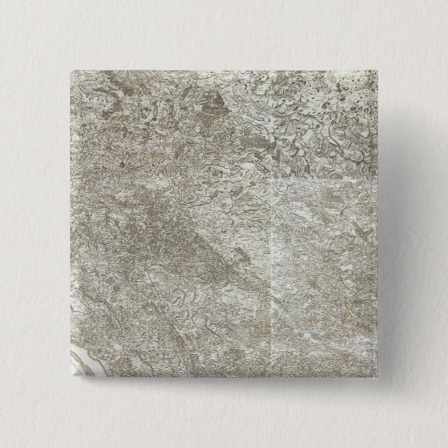 Composite Map of France 3 2 Inch Square Button (Front)