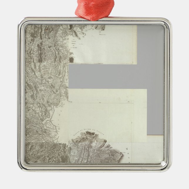 Composite Map of France 4 Metal Ornament (Front)