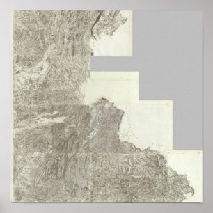 Composite Map of France 4 Poster