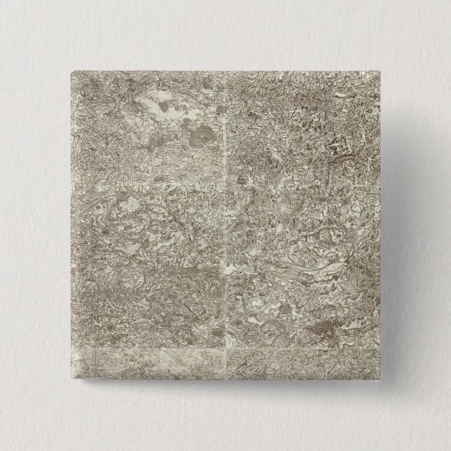 Composite Map of France 7 2 Inch Square Button (Front)