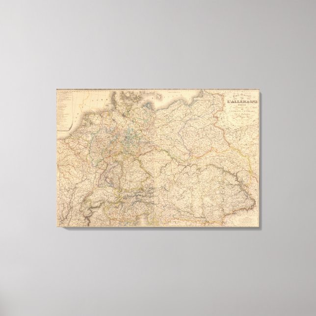 Composite Map of Germany Canvas Print (Front)