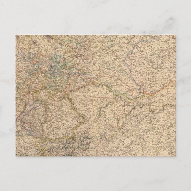 Composite Map of Germany Postcard (Front)