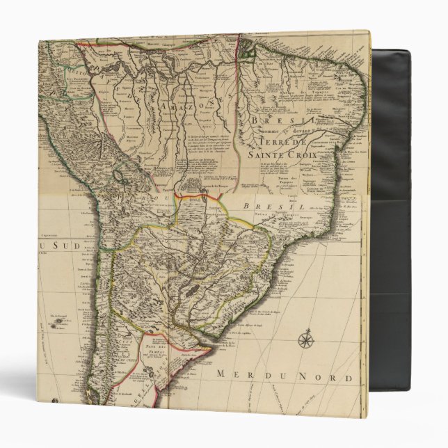 Composite map of South America Binder (Front/Inside)