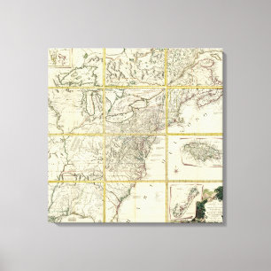 Composite map of United States Canvas Print