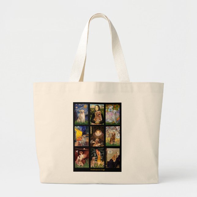 Composite-Masterpiece Goldens Large Tote Bag (Front)