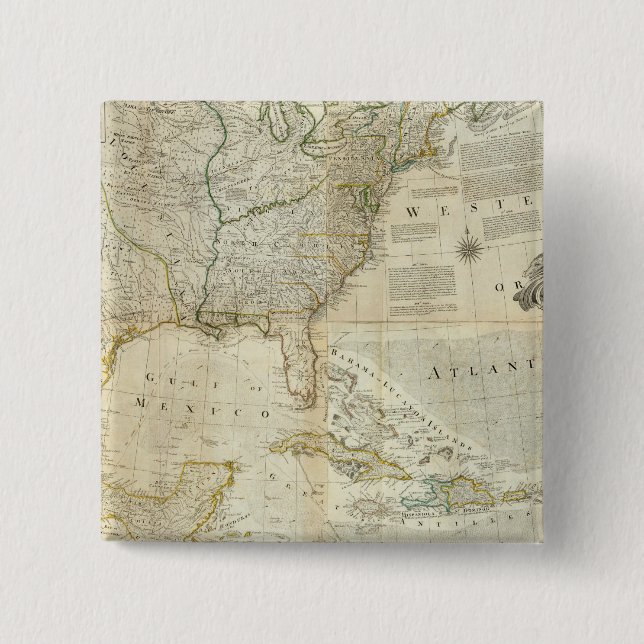 Composite North America 2 Inch Square Button (Front)