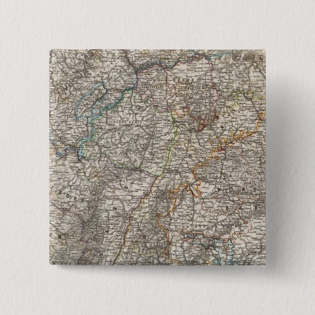 Composite of Southwestern Germany 2 Inch Square Button (Front)