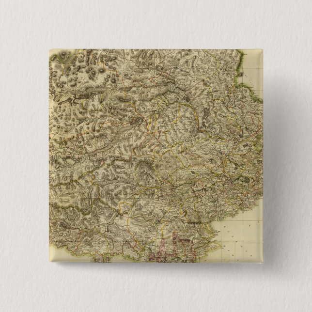 Composite Perthshire 2 Inch Square Button (Front)