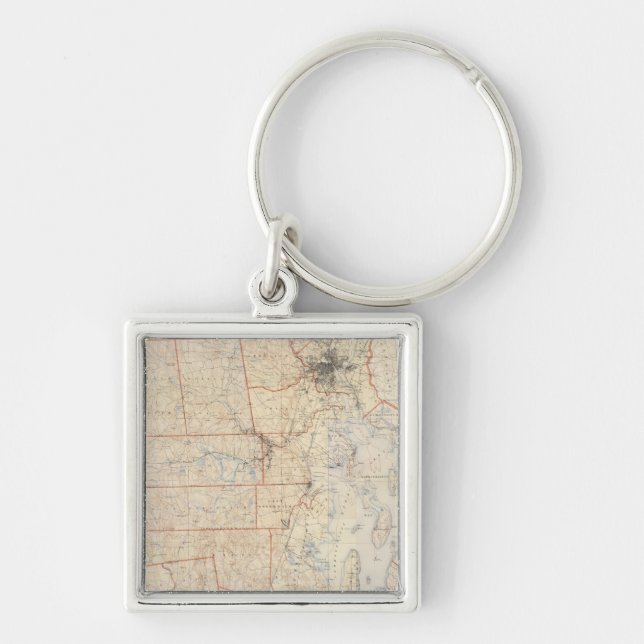 Composite Rhode Island Map Keychain (Front)