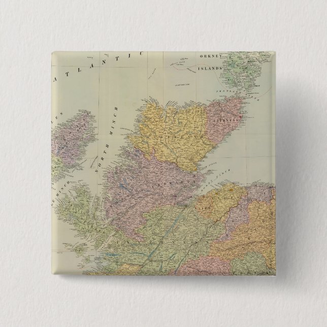 Composite Scotland 2 Inch Square Button (Front)