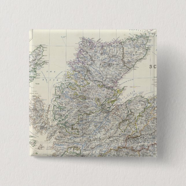 Composite Scotland 3 2 Inch Square Button (Front)