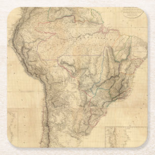 Composite South America 4 Square Paper Coaster