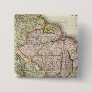 Composite South America, West Indies 2 Inch Square Button