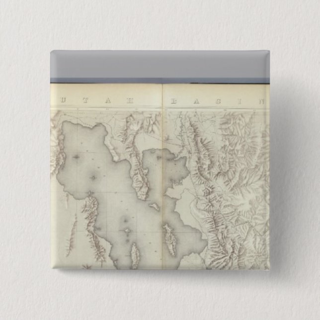 Composite Topographical maps IV 2 Inch Square Button (Front)