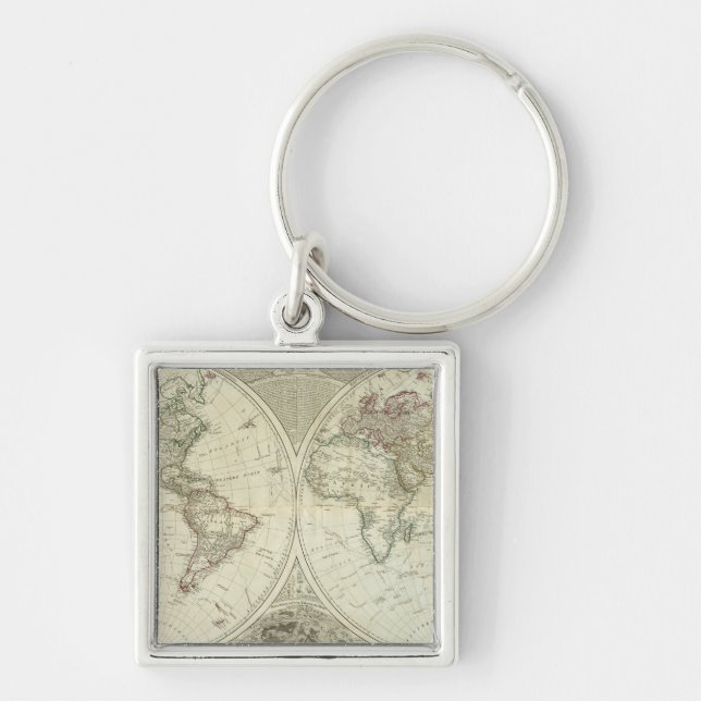 Composite World or terraqueous globe Keychain (Front)