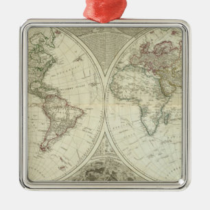 Composite World or terraqueous globe Metal Ornament