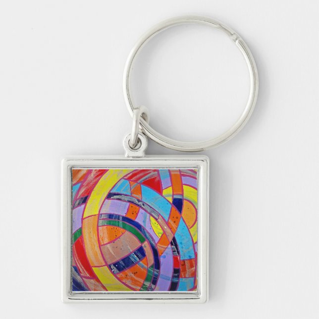 Composition #15 by Michael Moffa Keychain (Front)