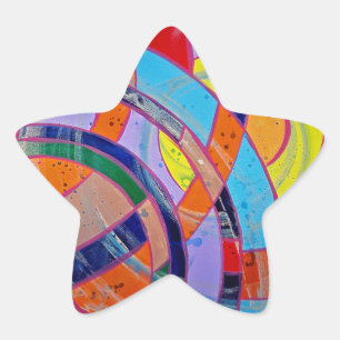 Composition #15 by Michael Moffa Star Sticker