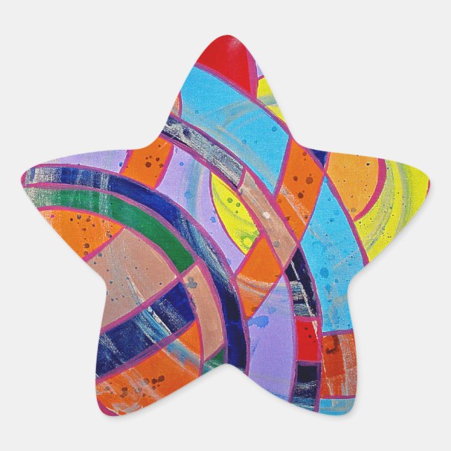 Composition #15 by Michael Moffa Star Sticker (Front)