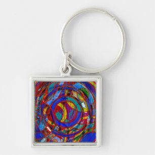 Composition #17 by Michael Moffa Keychain