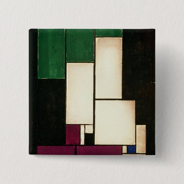 Composition, 1922 2 inch square button (Front)