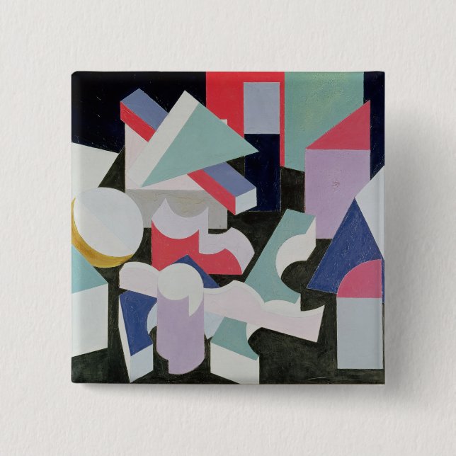 Composition, 1927 2 inch square button (Front)