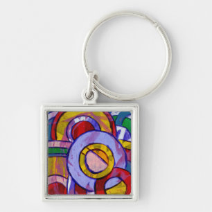 Composition #19 by Michael Moffa Keychain