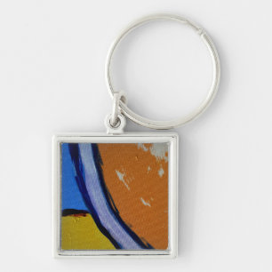 Composition #1A by Michael Moffa Keychain