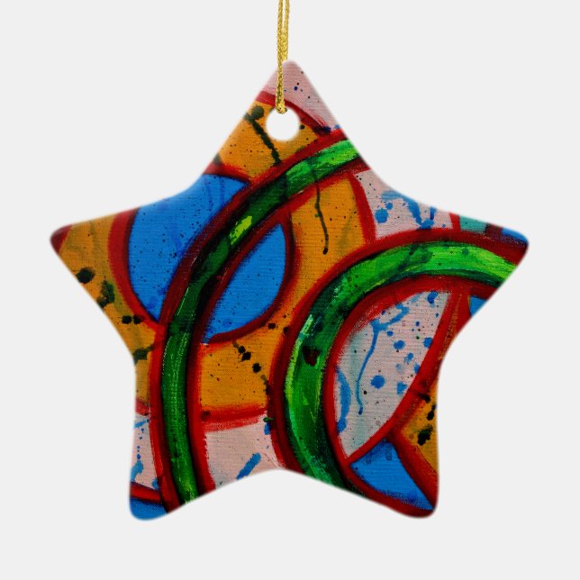 Composition #20A by Michael Moffa Ceramic Ornament (Front)