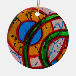 Composition #20A by Michael Moffa Ceramic Ornament