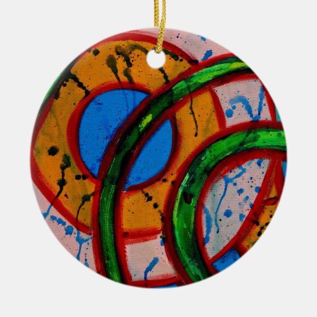 Composition #20A by Michael Moffa Ceramic Ornament (Front)