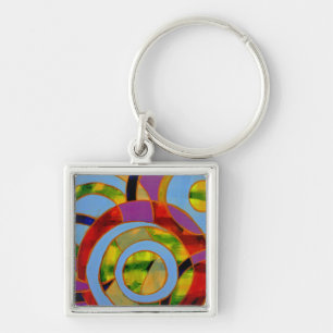 Composition #21 by Michael Moffa Keychain