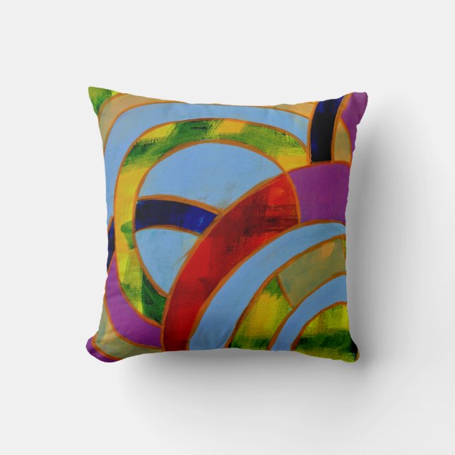 Composition #21A by Michael Moffa Throw Pillow (Front)