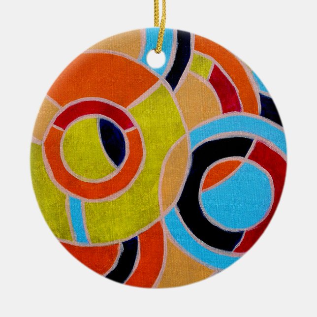 Composition #22 by Michael Moffa Ceramic Ornament (Front)