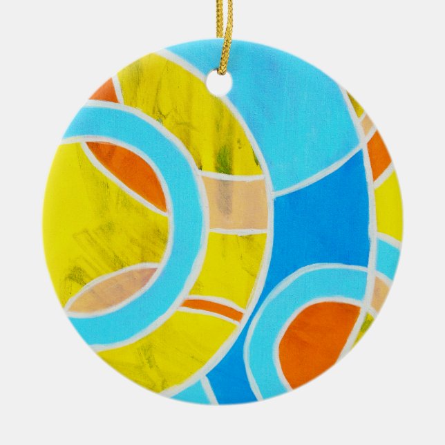 Composition #23 by Michael Moffa Ceramic Ornament (Front)