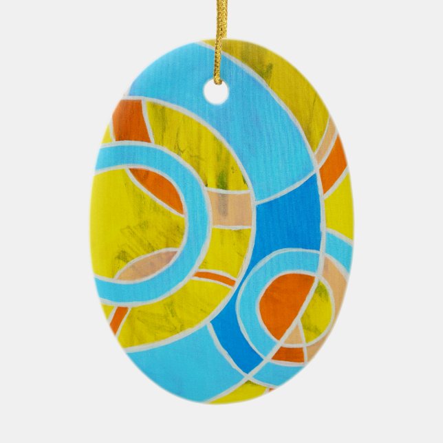 Composition #23 by Michael Moffa Ceramic Ornament (Front)