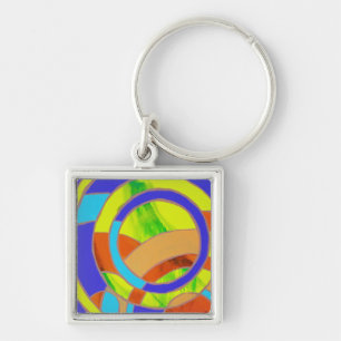 Composition #27 by Michael Moffa Keychain