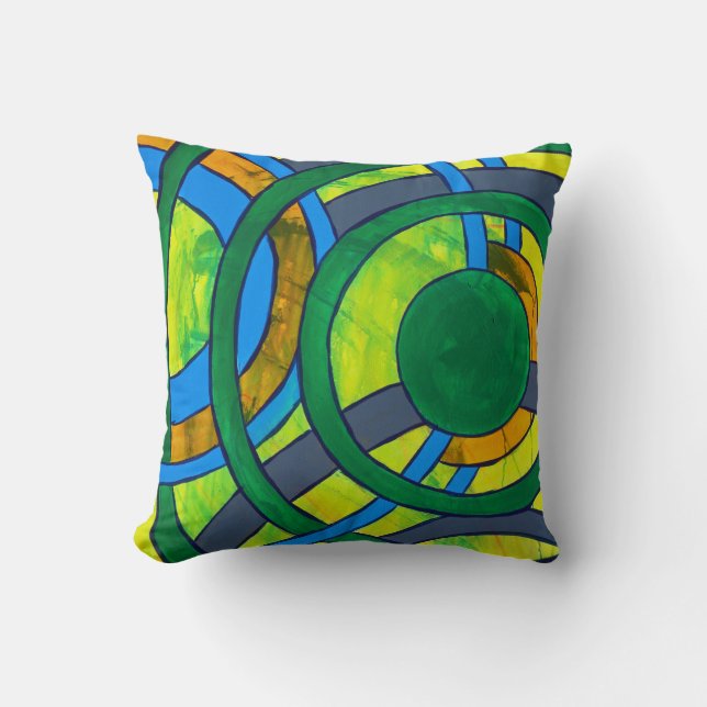 Composition #28 by Michael Moffa Throw Pillow (Front)