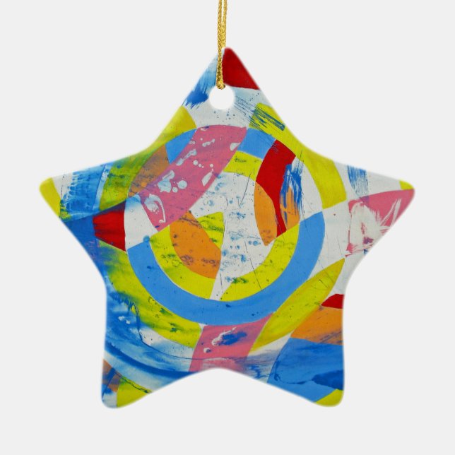 Composition #2 by Michael Moffa Ceramic Ornament (Front)