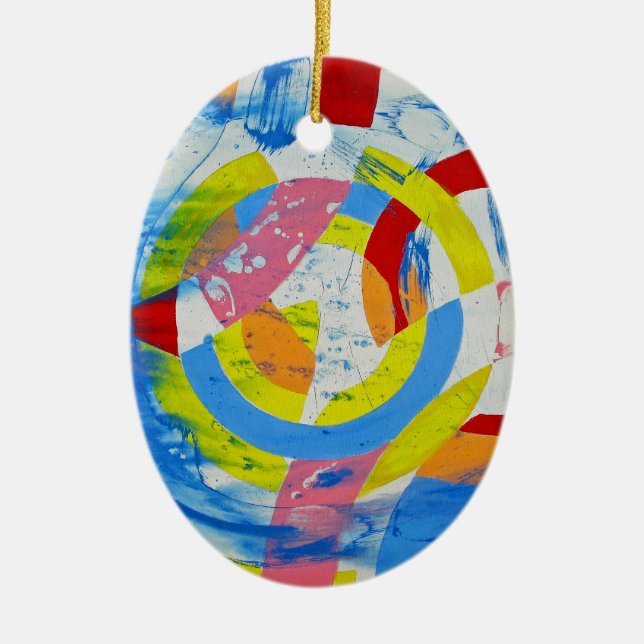 Composition #2 by Michael Moffa Ceramic Ornament (Front)